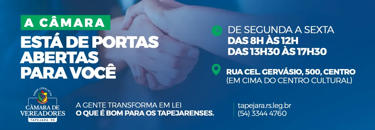 Anúncio de Câmara de Vereadores de Tapejara