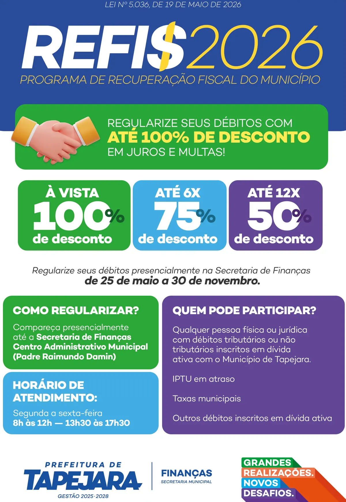 Anúncio de Prefeitura de Tapejara