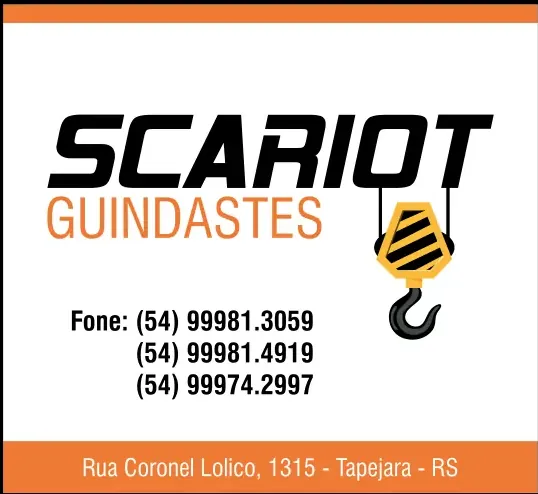 Anúncio de Scariot Guindastes
