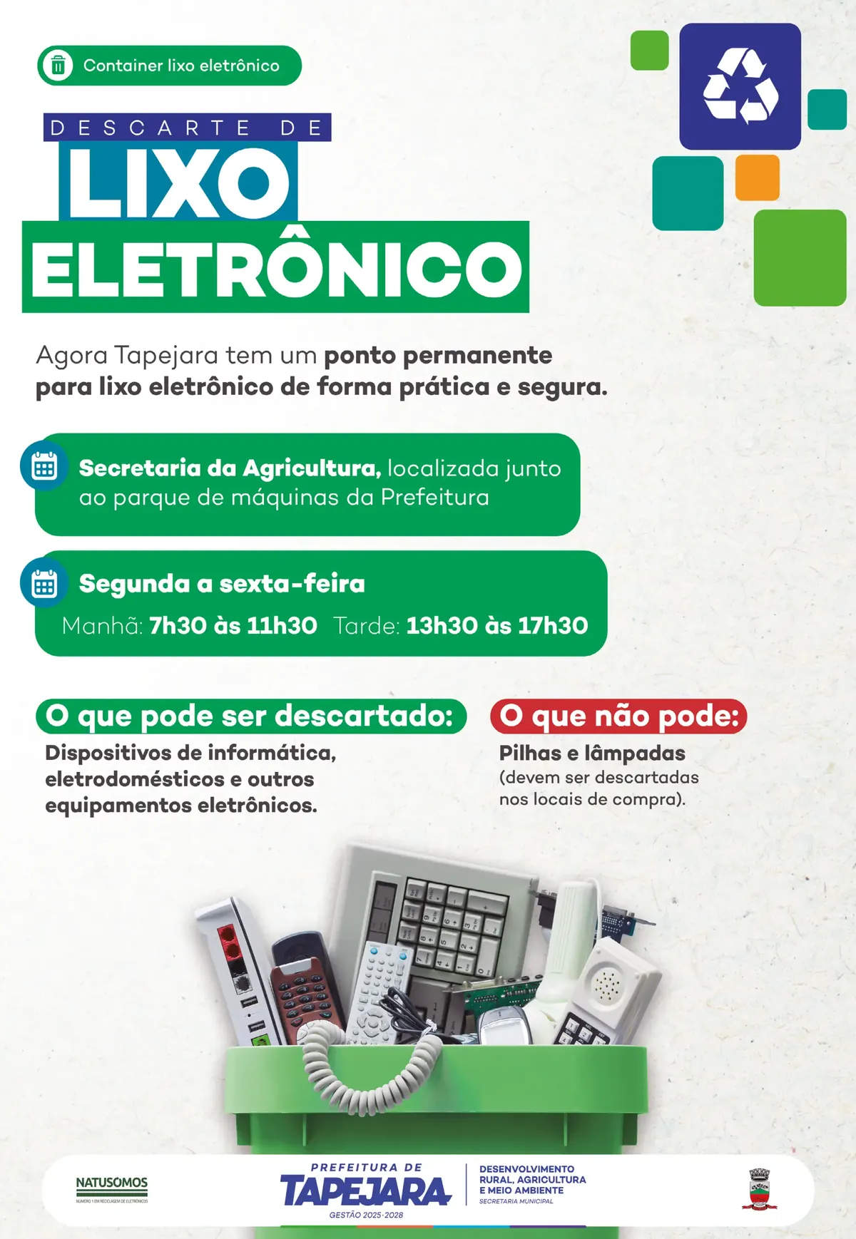 Anúncio de Prefeitura de Tapejara