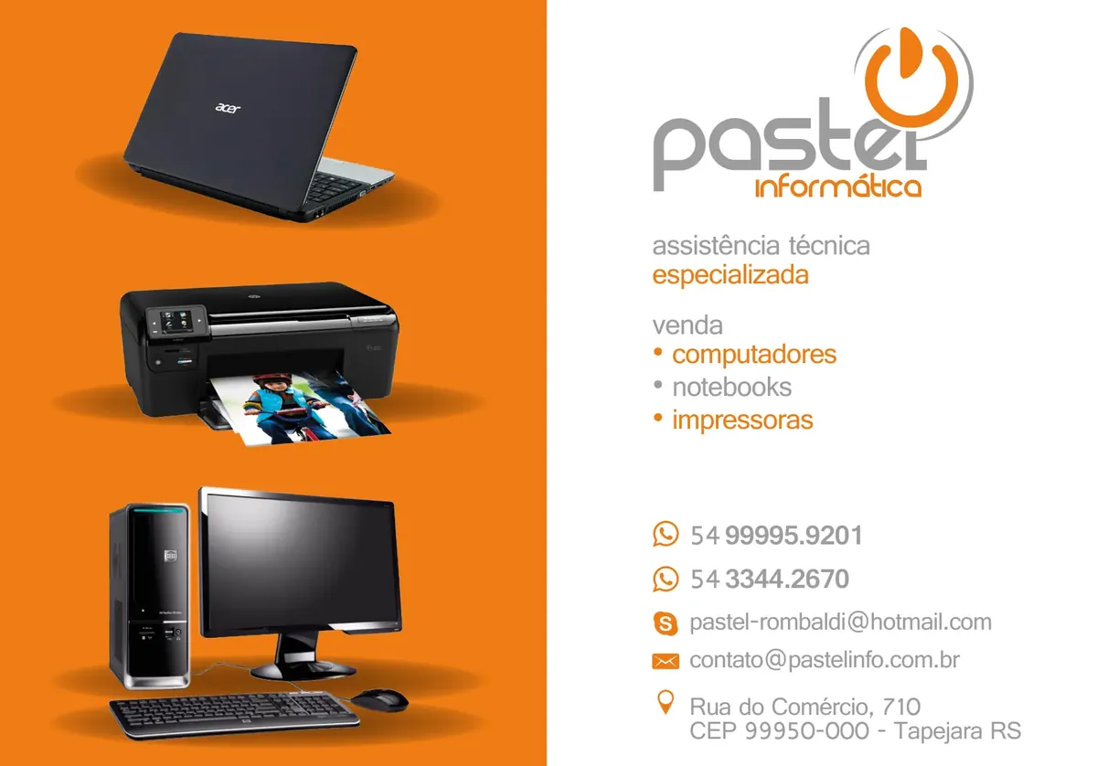 Anúncio de Pastel Informática