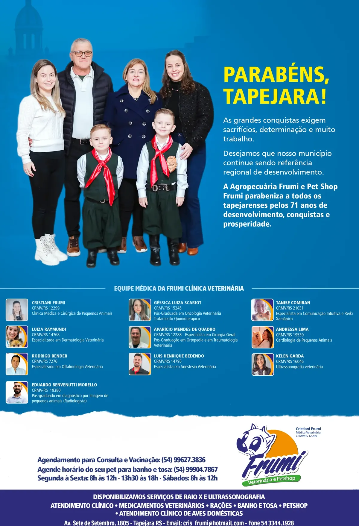 Anúncio de Frumi Clínica Veterinária e Pet Shop