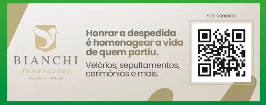Anúncio de Bianchi Funerárias