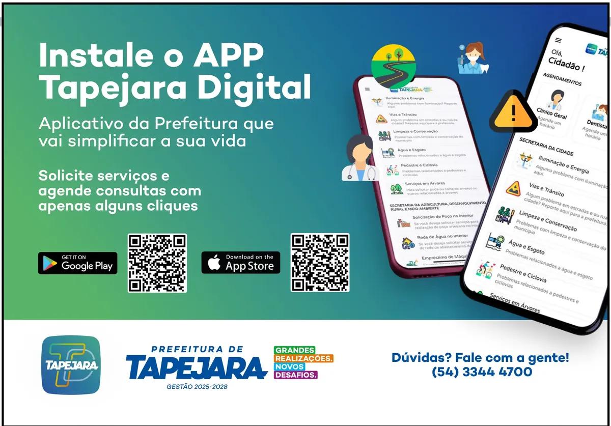 Anúncio de Prefeitura de Tapejara