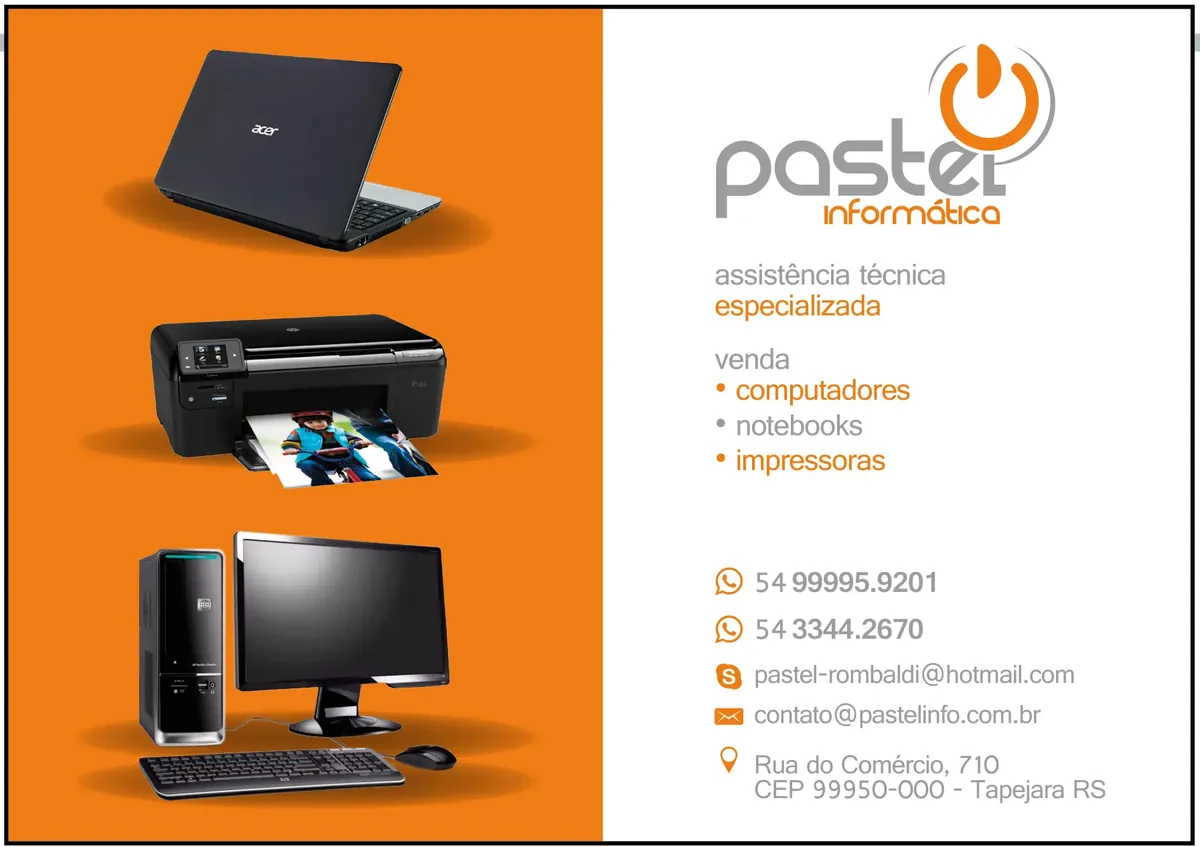 Anúncio de Pastel Informática