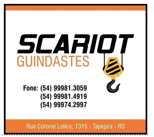 Anúncio de Scariot Guindastes